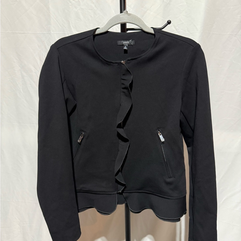 DREW Black Jacket with flared hems